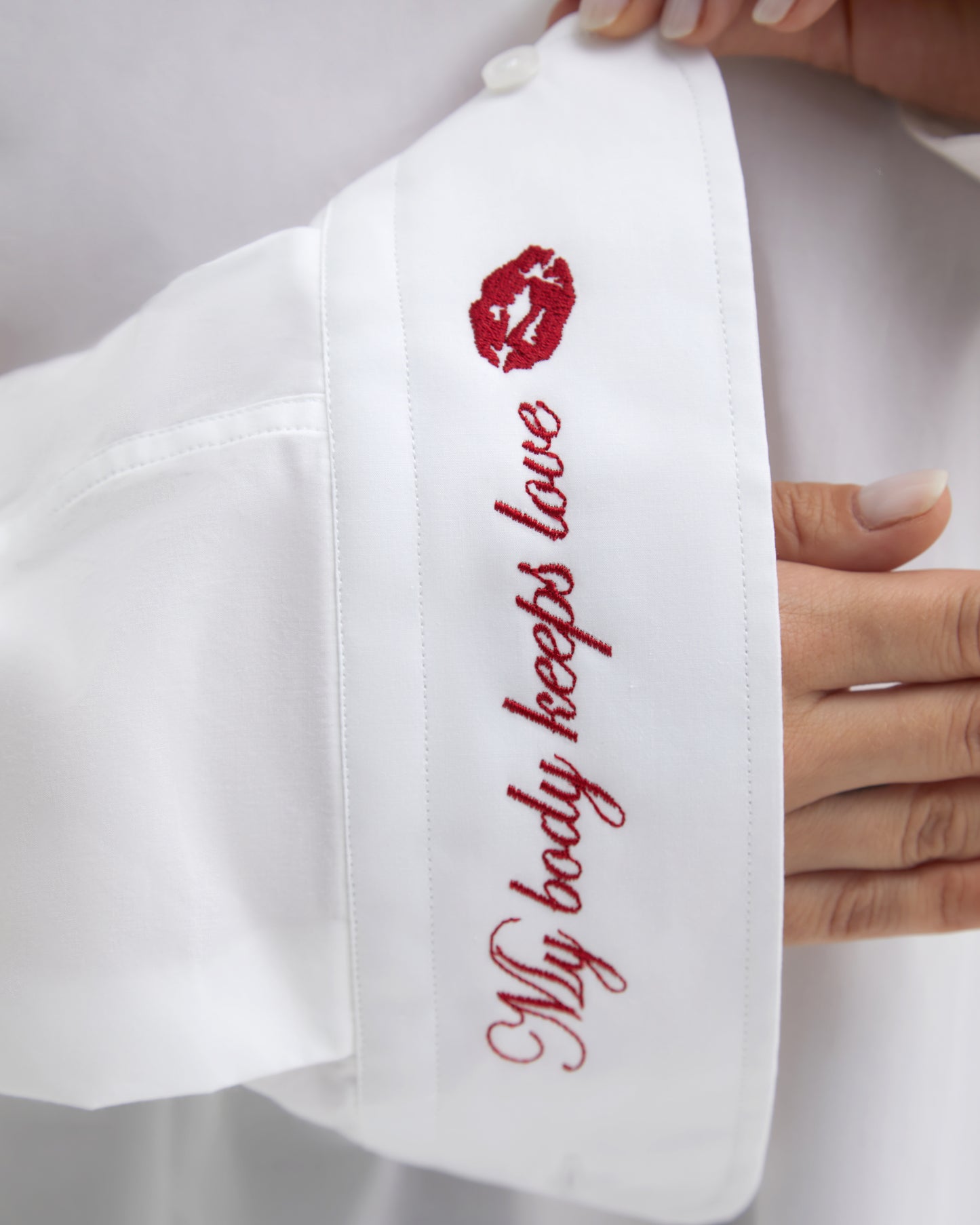The shirt with embroidery