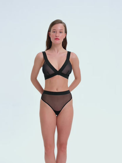 VIKI Bralette — Open Triangle Silhouette